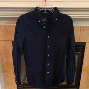 American Eagle Long Sleeve Button Up Navy
